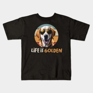 Life is golden retro Kids T-Shirt